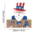 thumbnail image 3 of Patriotic Wooden Hanging Sign Flag Wood With Rope For 4th Of July Front Porch Home Deco, 3 of 6