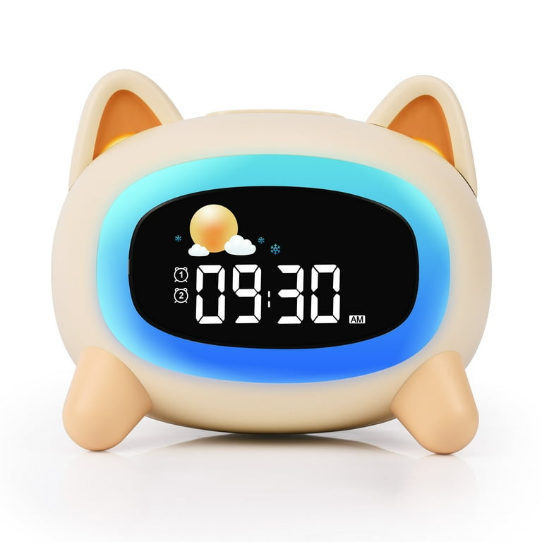 Sun & Moon Rise Toddler Sleep Trainer Clock, Wake Up Light, 5