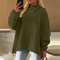 thumbnail image 4 of UQJfacai Oversized Hoodies for Women Long Sleeve Fall Sweatshirts Winter Sweater Adjustable Drawstring Hem Hooded Pullover Tops, 4 of 5