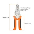 thumbnail image 2 of Uxcell Wire Stripper Professional Wire Crimper Tool with Orange Black Handle, 2 of 7