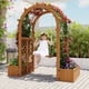 thumbnail image 2 of Yeshouse Pérgola de madera para jardín con jardineras, columpio y pérgola. Enrejado de arco exterior para plantas trepadoras, enredaderas y uvas. Ideal para bodas y fiestas en el patio, 2 of 6