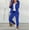 Blue, variant on Ladies Fashion OL Suit Trousers Suit