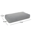 thumbnail image 6 of Noble House Curacao Polyurethane Foam Fabric Outdoor Lounger Bean Bag - Charcoal, 6 of 7