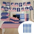 thumbnail image 2 of 4th of July Plates and Napkins Sets,Patriotic American Flag Party Supplies Tableware,July 4th Disposable Paper Plates Napkins Set for Memorial Day,Independence Day Decorations Table Decor,Serve 24, 2 of 7