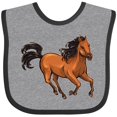 thumbnail image 3 of Inktastic Wild Mustang Horse Galloping Boys or Girls Baby Bib, 3 of 4