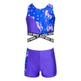 thumbnail image 1 of YEAHDOR Girls 2Pcs Leopard Prints Activewear Set Crop Top Vest with Shorts Sports Athletic Outfit,Sizes 6-14, 1 of 7