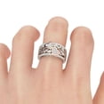 thumbnail image 3 of Womens 18k Rose Gold Plated Heart to Heart Ring with Gemstone Inlaid for Wedding Engagement Anniversaries Gift, 3 of 9