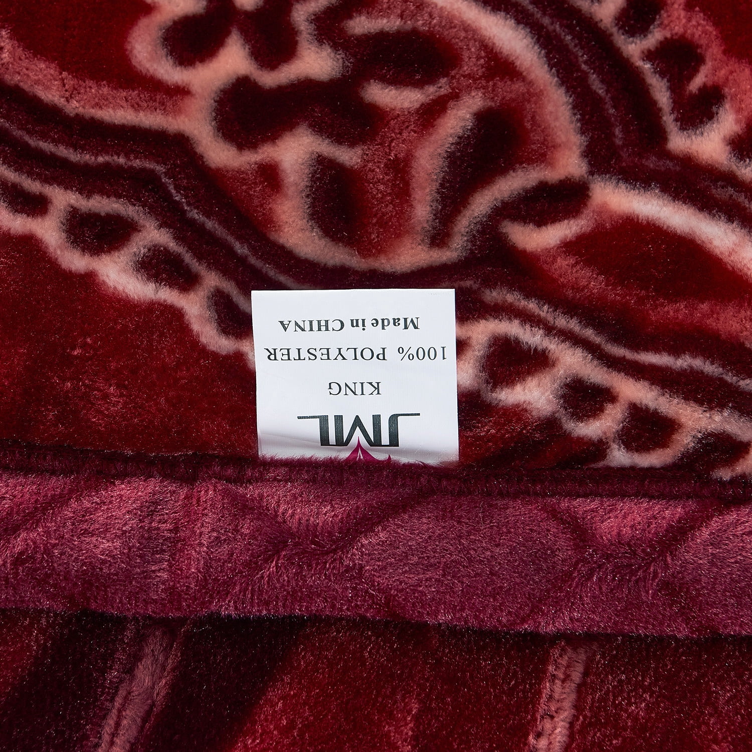 NC Thick Fleece Blanket King Size,10lbs 2 Ply Faux Mink Bed Blanket for Winter, Wine Red, 85"x93"