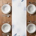 thumbnail image 6 of Blue Ombre Floral Table Runner - 108 Inch Long, Kitchen Dining Table Runner Dresser Scarves, Spring Elegant Flowers Watercolor Farmhouse Decor for Coffee Tables Wedding Party Banquet, 6 of 8
