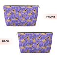 thumbnail image 2 of Picia Pugs and Flowers Printed Leather Travel Toiletry Bag,Cosmetic Organizer, Makeup Travel Bag, Durable Travel Pouch, Compact Toiletry Bag, Travel Accessories, 2 of 6