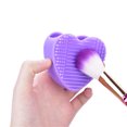 thumbnail image 3 of Makeup Brush Cleaning Mat Heart Shaped Makeup Brush Cleaning Pad Washing Tool, 3 of 10