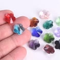 thumbnail image 3 of U8MO 10pcs 14mm Flower Czech Crystal Glass Faceted Crafts Loose Beads Pendants lot-8# Topaz-10pcs, 3 of 4