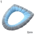 thumbnail image 2 of Cheers.US 2Pcs Thicker Bathroom Soft Toilet Seat Cover Pad-Warmer Stretchable Fibers Easy Installation Cushioned Lid Covers, Washable and Comfortable Toilet Seat Cover Pads, 2 of 7