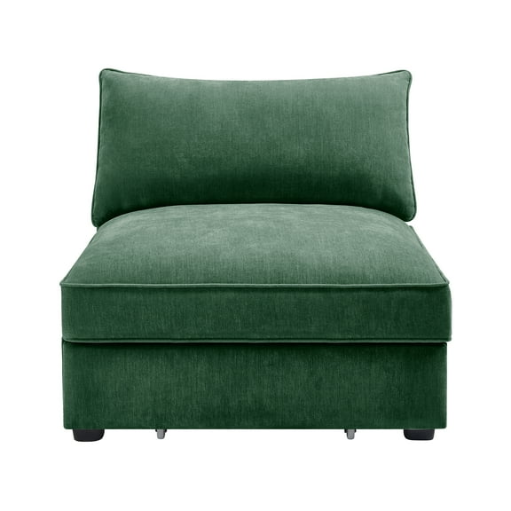 Armless sofa Velvet-Green