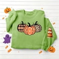 thumbnail image 5 of Ichuanyi Halloween Sweatshirts Women Colorful Pumpkin Ghost Graphic Pullover Shirt Halloween Witch Pumpkin Bat Crewneck Sweater, 5 of 6