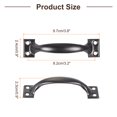 thumbnail image 2 of Uxcell 8Pcs 3.94" Gate Handle with Screw for Kitchen Closet Door, Black, 2 of 6