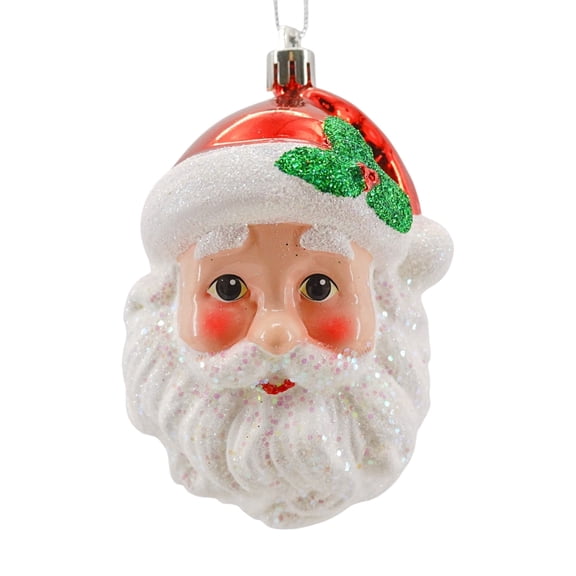 Multicolor Glitter Santa Claus Christmas Ornament, 4", by Holiday Time