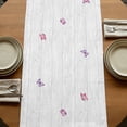 thumbnail image 5 of Easter Table Runner, Spring Rabbits Eggs Botanical Flowers Butterfly Washable Cotton Linen Table Runners 36 Inches Long, Dresser Scarf Runner for Nightstand/End Tables/Round Tables 13''x36'', 5 of 9