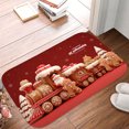 thumbnail image 5 of 1pc Gingerbread Christmas Train Absorbent Non-Slip Bathroom Thickened Flannel Rug Decor,Soft,Quick Drying,Suitable For Indoor/outdoor Use,Bathrooms,Bedrooms,Kitchens,Terrace,Laundry Rooms,16"x24", 5 of 9