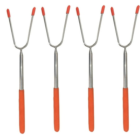 

JNGSA 4Pcs Stainless Steel Grilled Meat Barbecue Fork Fruit Fork Dessert Fork BBQ Tool Clearance