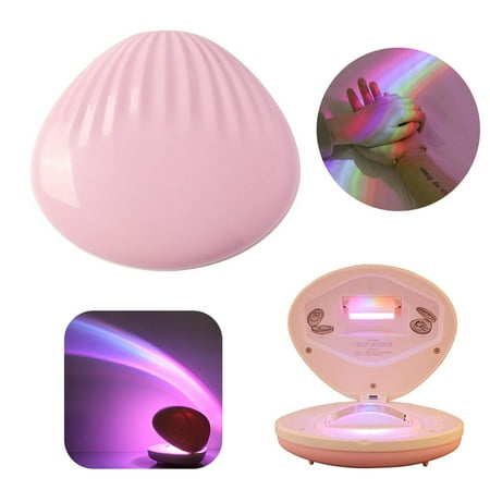 

LNKOO Rechargeable Shell-Shaped Rainbow Projector LED Colorful Lamp Romantic Rainbow Perfect Gift for Wife Girl Valentine s Day Children s Day Wedding Anniversary