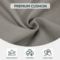 thumbnail image 4 of POCASSY 74.4" Wide Gray Wicker Patio Couch, Weather Resistant Rattan Outdoor Furniture Sofa with Deep Seat for Patio Backyard Porch, Gray, 4 of 8