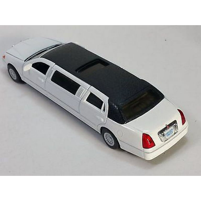 Kinsmart 1999 Lincoln Town Car Stretch Limousine Limo 1:38 Diecast Model  White 