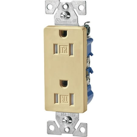 Progressive Industries Ems Cooper Industries Decorative Tamper Resistant Duplex Receptacle, 125 V, 15 A, 2 Poles, 3 W, 14 - 10 ()