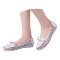 thumbnail image 4 of AUDeals Women's Ballet Flats Rhinestone Lace Slip On Mary Jane Dress Shoes for Wedding Work and Daily Walking, 4 of 9