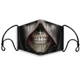 thumbnail image 2 of 1Pc Adults Reusable Cotton Fabric Halloween Face Masks Unisex, 2 of 6