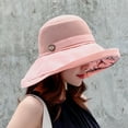 thumbnail image 3 of LEKODE Straw Hats for Men Hats for Women Straw Hats for Women Summer Hats for Women Womens Beach Hat Straw Bucket Hat Straw Cowboy Hat Pink One Size, 3 of 3