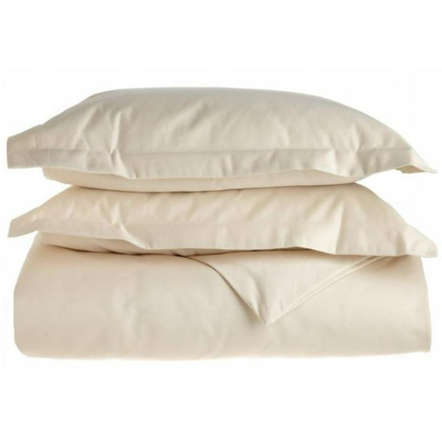 Cotton 1500 Thread Count Solid Duvet Cover Set King/California King-Ivory