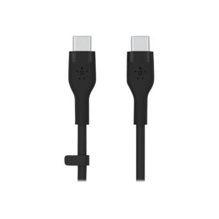 Belkin - BoostCharge Flex Silicone USB-C to Lightning Cable 6.6FT, MFi-Certified Charging Cable with Cable Clip - Black