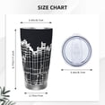 thumbnail image 4 of Fotbe Abstract Red Sun Design Pattern 20 oz Tumbler Stainless Steel Vacuum Insulated Coffee Ice Cup Double Wall Travel Flask Leak-proof Coffee Cup-Straw Three-piece Set, 4 of 8