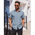 thumbnail image 6 of COOFANDY Mens Short Sleeve Button Down Wrinkle Free Dress Shirts Summer Business Casual Shirt, 6 of 6