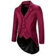 thumbnail image 2 of Men Evening Dress Tuxedo Long-sleeved Single Five Buttons Turndown Suit, 2 of 3