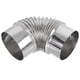 thumbnail image 4 of GOOHOCHY Codo de escape, tubo de aire flexible, manguera de ventilación, codo de acero inoxidable para conducto de humos, conducto de chimenea, 4 of 8