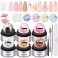 thumbnail image 1 of Kit de decoración de uñas 3D Nail Gel Builder SAVILAND Solid de 6 colores, 1 of 7