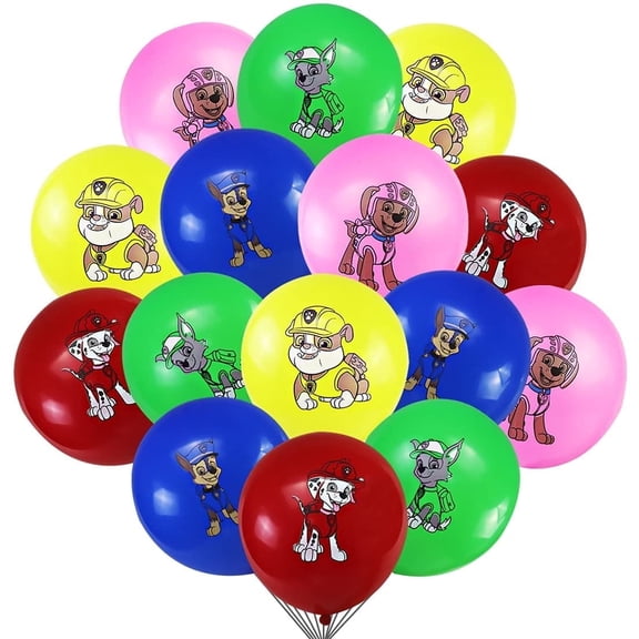 30 PCS Birthday Party Balloons Chase Dog Balloons Dog Puppy Balloons Marshall Dog Balloons Paw Balloons