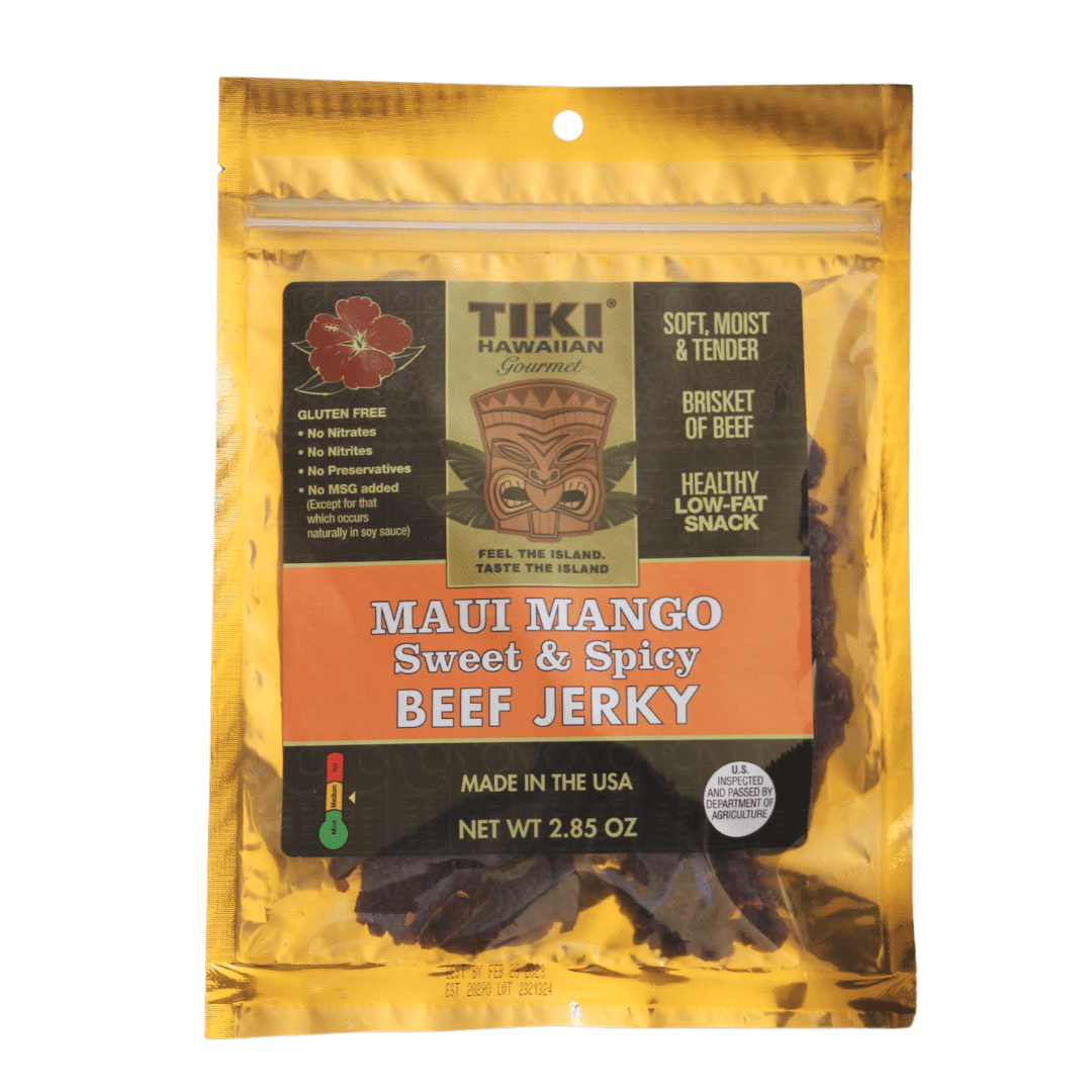 Tiki Hawaiian Gourmet Jerky - Beef Jerky (Maui Mango Flavor)