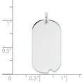 thumbnail image 2 of Beautiful 14k White Gold Plain .013 Gauge Engravable Dog Tag w/Notch Disc, 2 of 2