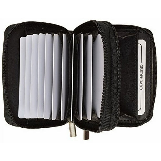 Leather Accordion Style Wallet with Multiple Card Slots by