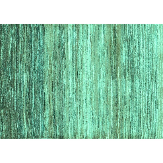 Ahgly Company Machine Washable Indoor Rectangle Abstract Turquoise Blue Contemporary Area Rugs, 8' x 10'