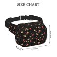 thumbnail image 4 of Hirioo Red White Flowers for Double Layer Waist Bag Adjustable Fanny Pack For Travel Running Hiking, 4 of 9