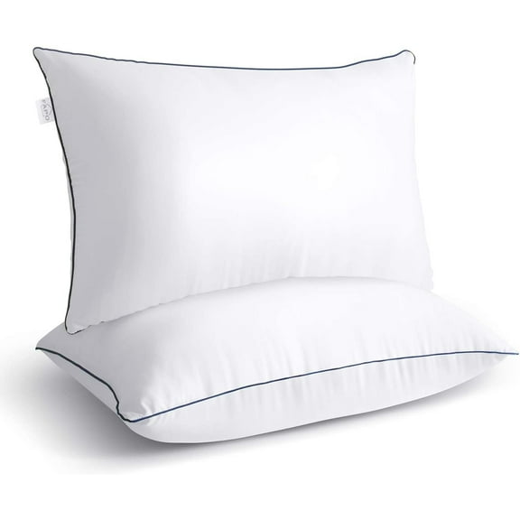 Bed Pillows for Sleeping (2-Pack), Hypoallergenic Soft Luxury Plush Microfiber Queen Size