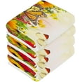 thumbnail image 4 of Dreamtimes 4 PCS Sunflowers & Butterfly Washcloths, 12 X 12 Inches Cotton Wash Cloths, Highly Absorbent and Soft Face Towels for Bathroom,Gym,Hotel and Spa, 4 of 7