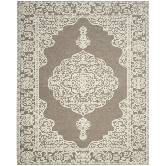 SAFAVIEH Marbella Beatrice Traditional Area Rug, Light Grey/Ivory, 5' x 8'