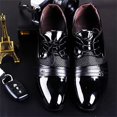 thumbnail image 2 of Men's 2024 Dress Shoes Patent Leather Shoes Soft Sole Breathable Mesh Business Casual Oxford, 2 of 7