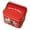 Red, variant on Christmas Cookie with Lids Large Cookie Boxes Metal Empty Santa Tinplate Xmas Gift Box for Christmas Holiday Candies Treats Storage Container (Dark Red,5.1"x4.3"x3.9")