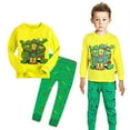 thumbnail image 2 of Les Tortues Ninja Enfants Bébés Garçons Filles Tenue de Nuit Pyjama Ensemble Tenue de Sommeil 2-7a, 2 of 5